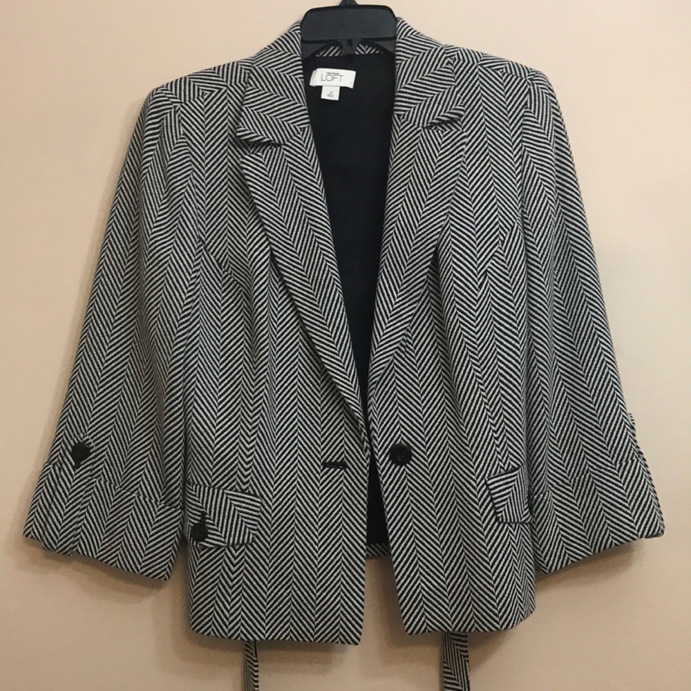 Ann Taylor Loft Wool Blend Neck Jacket  Size 12